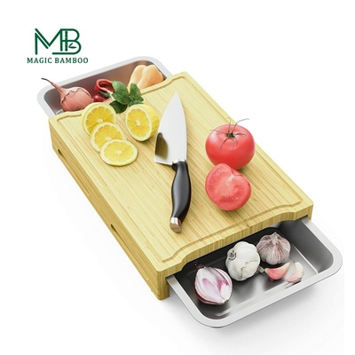 로고 맞춤 로고 수용 가능한 대용조 목재 절단판 컨테이너 세트