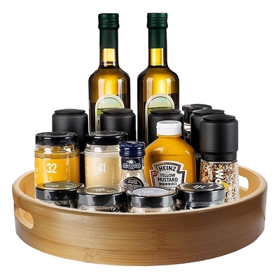 10 인치 Bambu Lazy Susan Turntable 부엌 카운터 톱 기능 및 디자인