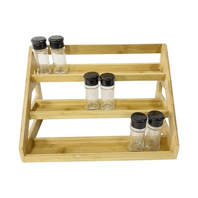 지속 가능한 대나무 캐비닛 향신료 랙 조직기 48.3x21.6x24.1cm 부엌 창고 선반