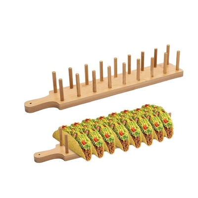 다기능 Bambu Burrito Rack 8 부엌 슬롯 토르틸라 스탠드 음식 서비스 트레이