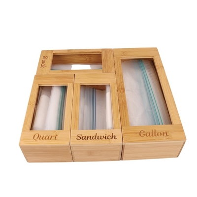직사각형 Bambu Ziplock Bag Fresh-Keeping Bag 알루미늄 포일 플라스틱 랩 저장 조직기 드라우더 별도의 스타일 4