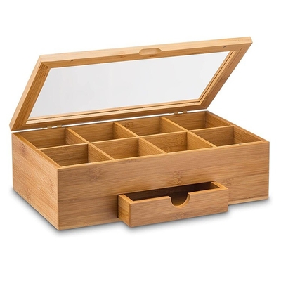 현대적인 디자인 천연 Bambu Tea Bag Storage Box