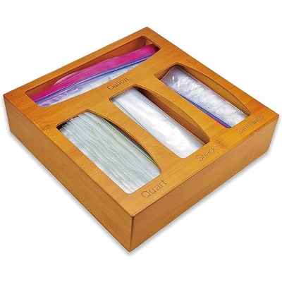 양배추 Ziplock 가방 보관 상자 부엌 드로거 음식 가방 조직자 벽 마운트