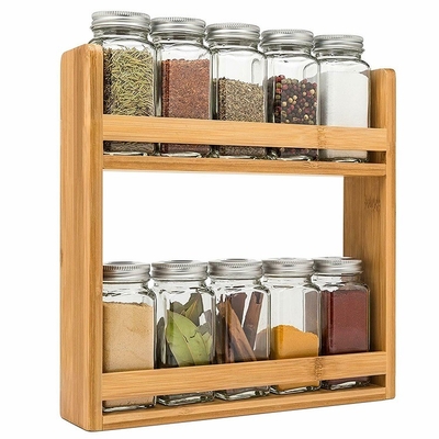 이 CE / EU 인증 된 Bambu Spice Jar Rack로 향신료 조직을 업그레이드하십시오.