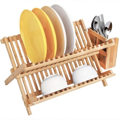 BAMBOO 직사각형 접기판 컵 서드 홀더 접기 접기 접기 건조 용기