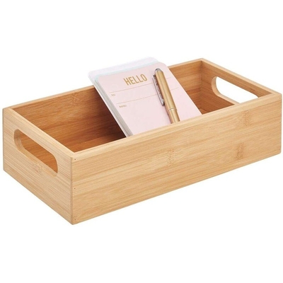 손잡이가 있는 Bambu Storage Bin 다기능 및 고객 로고 저장 솔루션