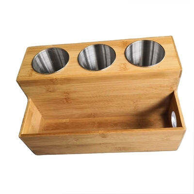 카운터 톱 Bambu 욕실 저장 래크 헤어 드라이어 및 스트레이터 홀더