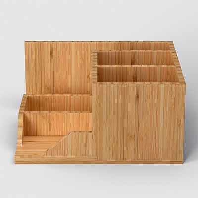 20x18x10cm 대나무 책상 조직기 오피스 용품 조각 펜 홀더 클래식 디자인