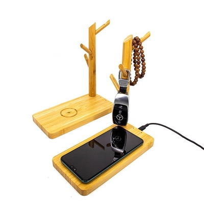 휴대용 USB 충전 스테이션 저장용 맞춤형 대나무 도크 충전 스탠드 홀더