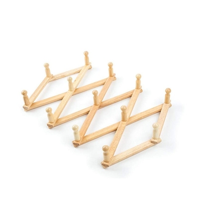 86.68x17x5cm BAMBOO 벽에 장착 한 다중 갈고리 보관 의류 보호 수직 리지