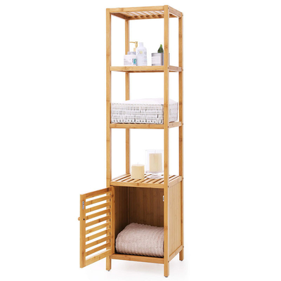 클래식 디자인 스타일 다기능 Bambu Cabinet 4Tiers 바닥 욕실 저장