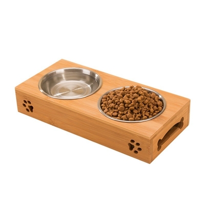 사용자 지정 로고 Bambu Pet Feeders 단순 디자인 현대적인 스타일에 지속가능하고 안정적인