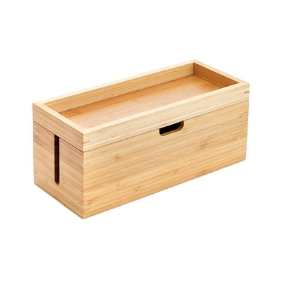 편리한 대나무 저장 상자 케이블을 깔끔하게 저장하기 위한 뚜?? 1-2KG 31.8x12.2x10cm
