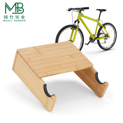 MTB 및 도로 자전거를위한 대나무 벽에 장착 된 실내 자전거 랙